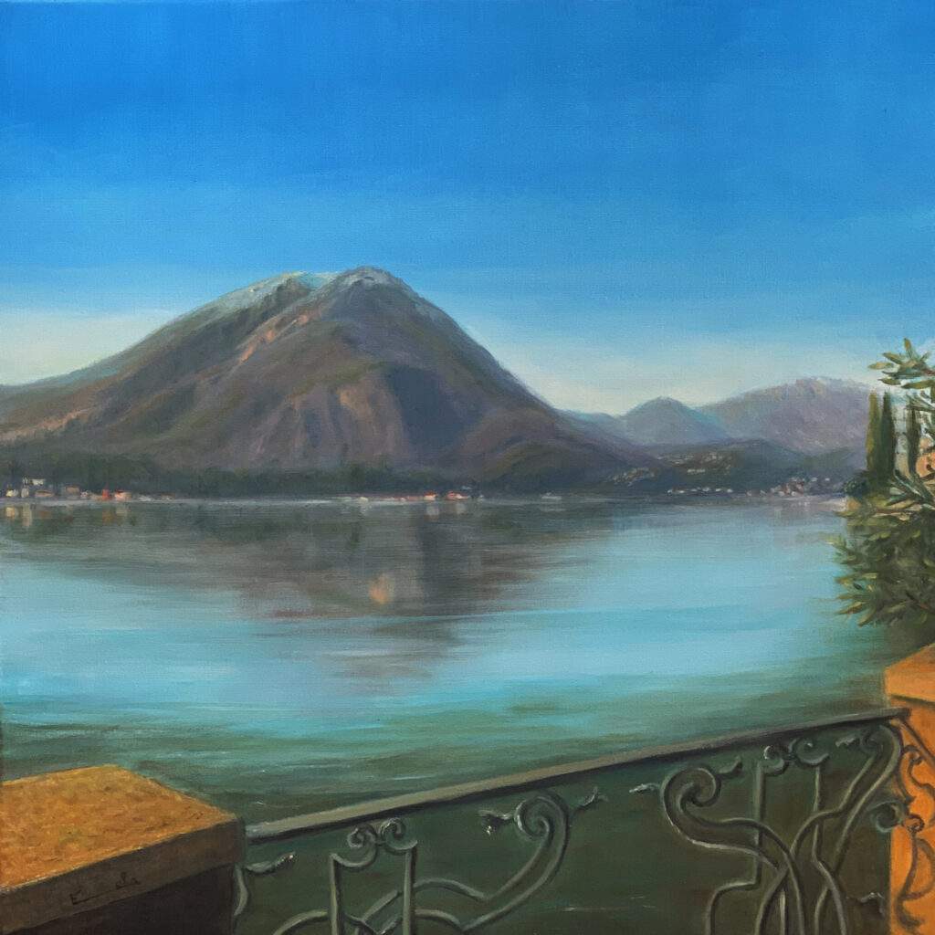 da Varenna panorama sul Monte di Tremezzo e il centro lago di  Como